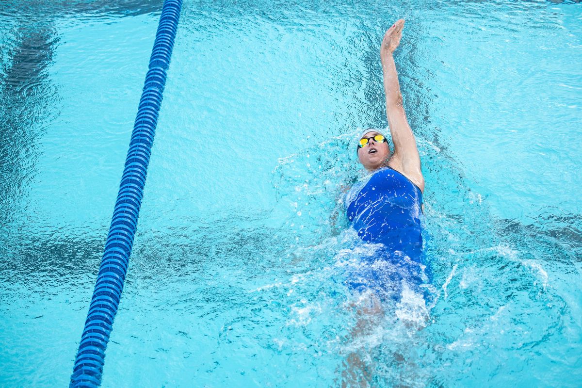 Stylized swimming lanes in soft light